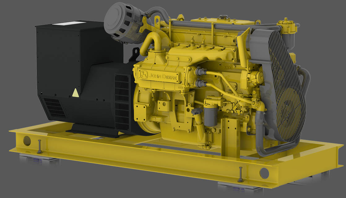 Cogeneration engine set